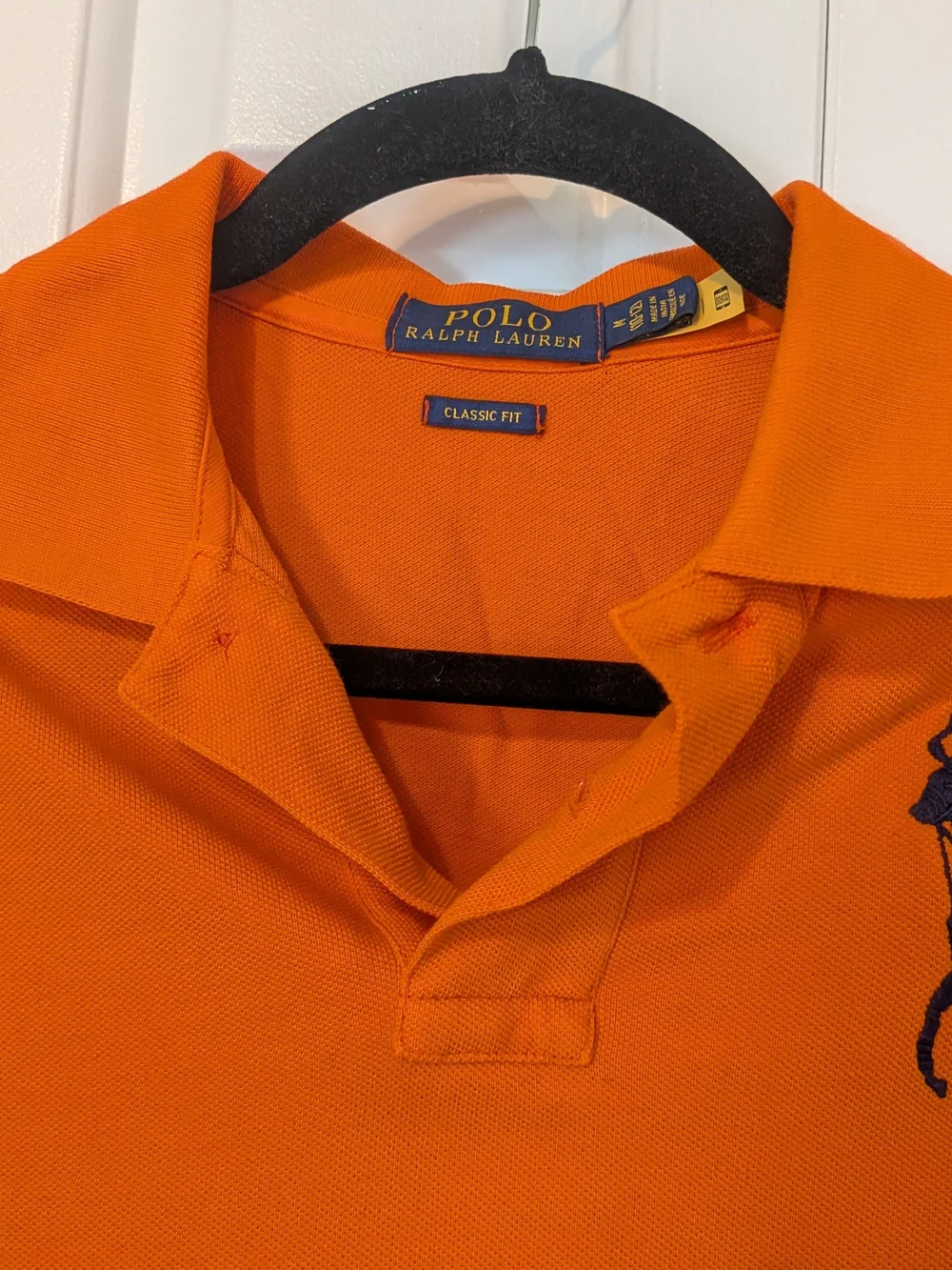 Ralph Lauren Orange Polo with Navy Pony